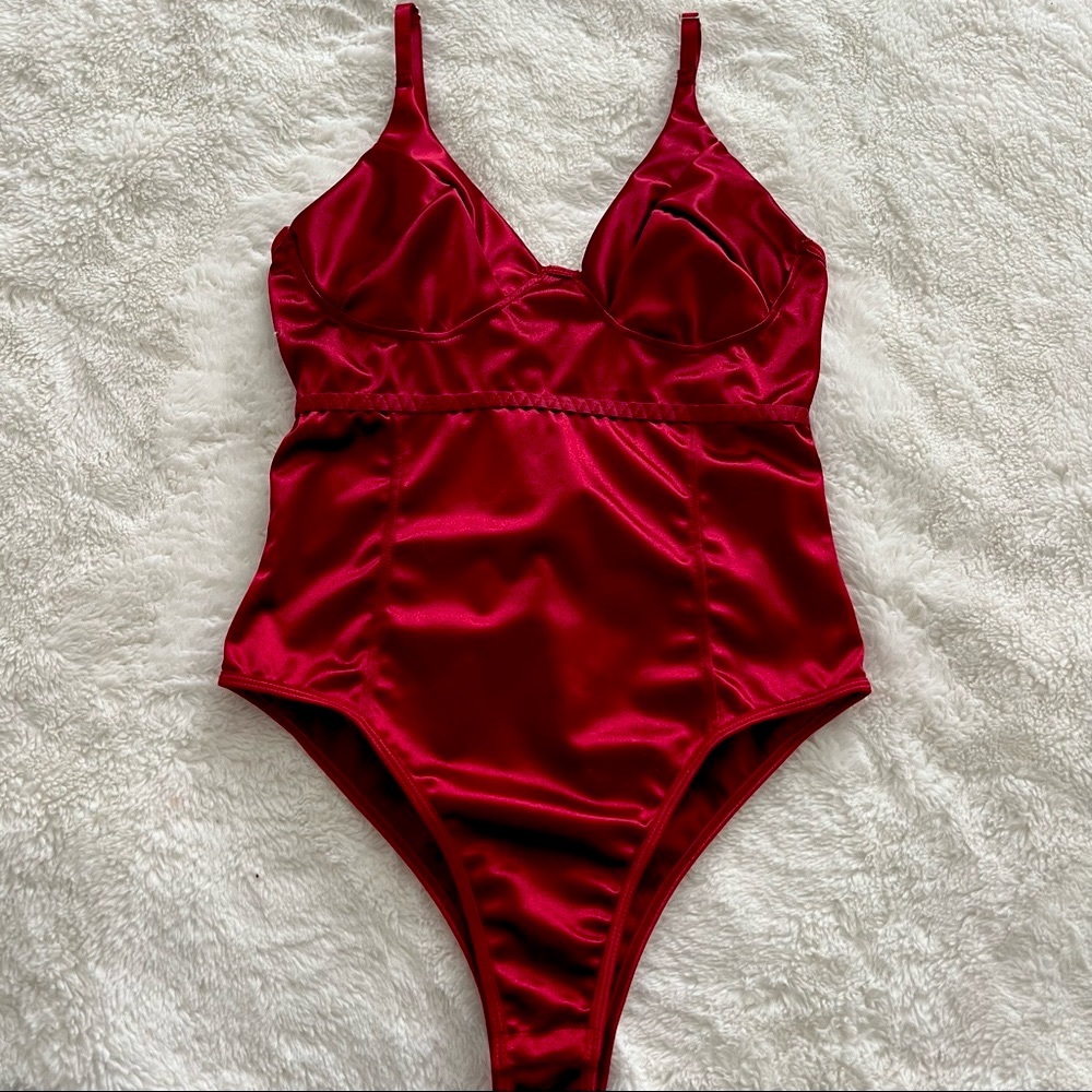 Silk Bodysuit Strappy Top